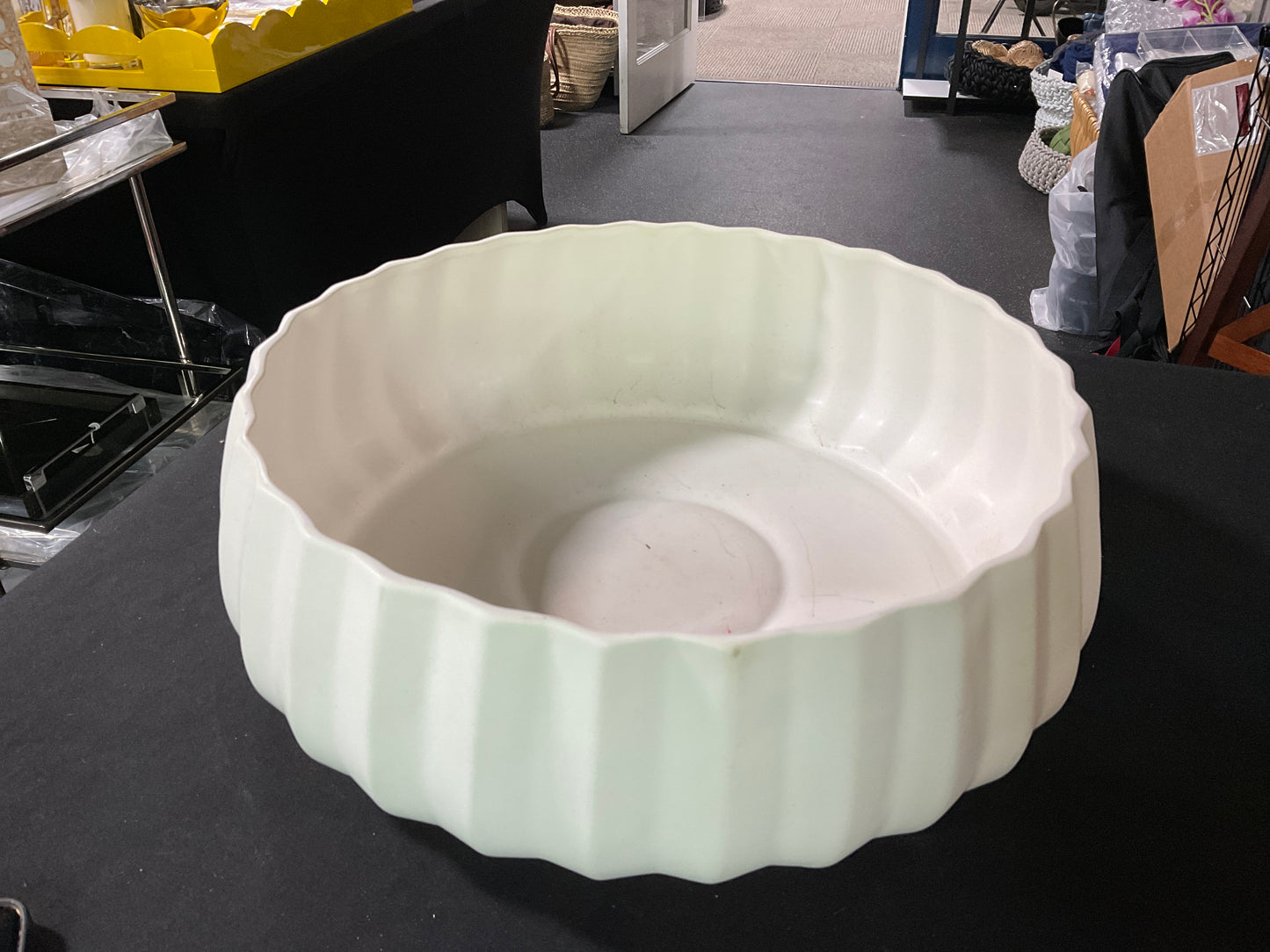 White Ceramic Bowl-16 inches