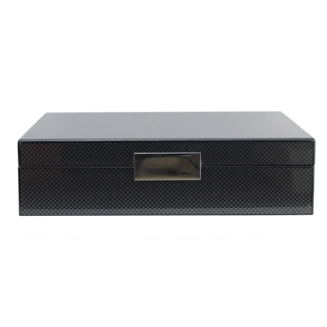 8X11 Carbon Fibre Storage Box Silver Trim