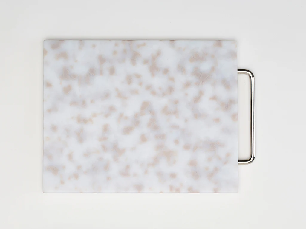 Small Cutting Board with Handle - Gray/White