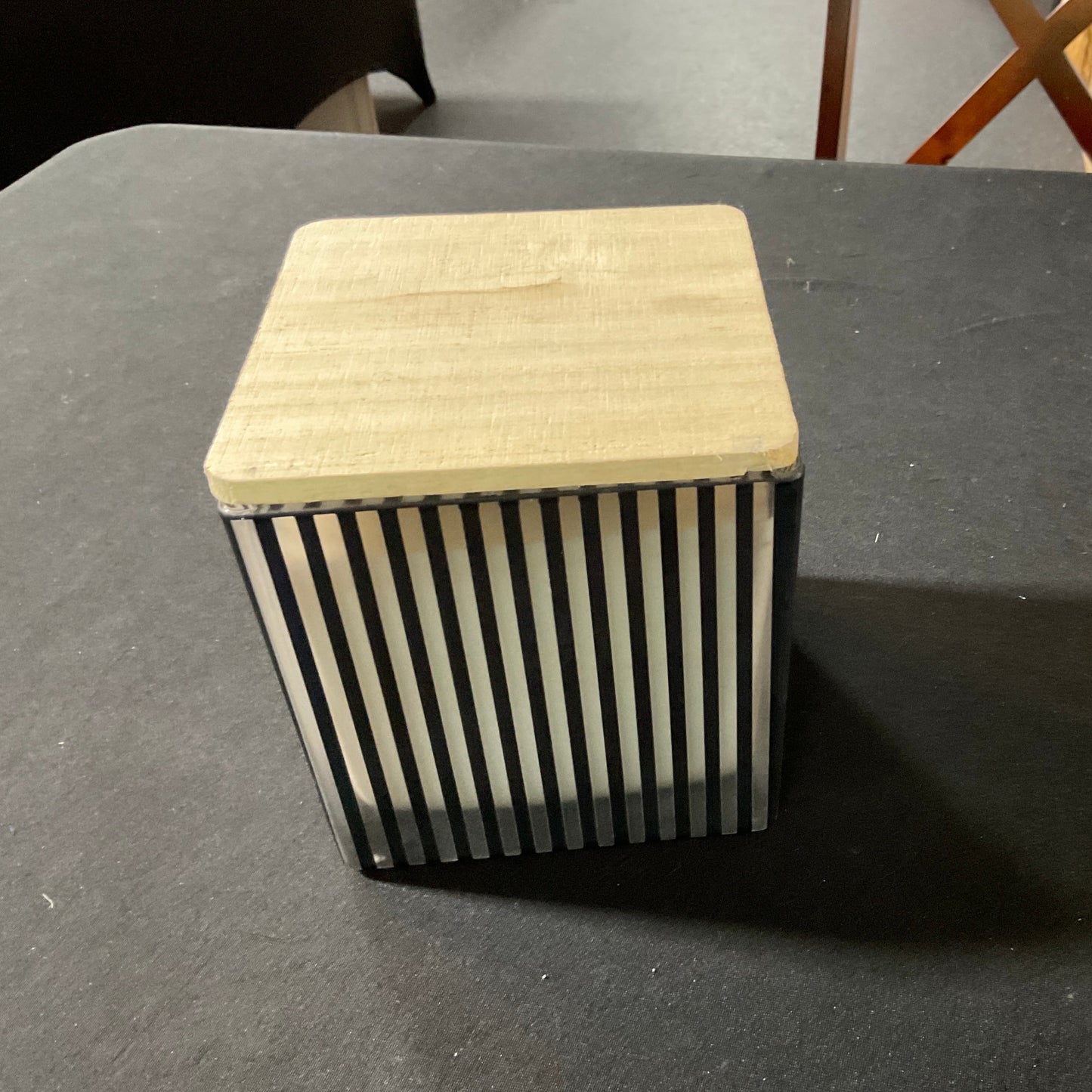 Black Stripe Candle Super