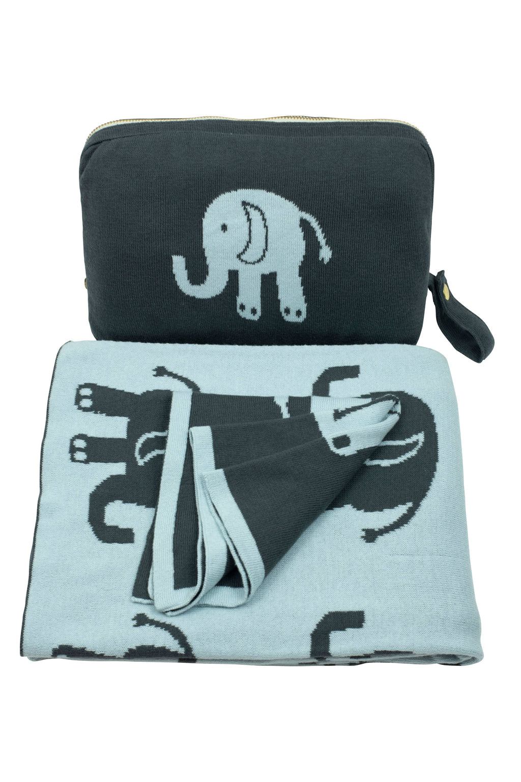 Elephant Love - Blue/Grey
