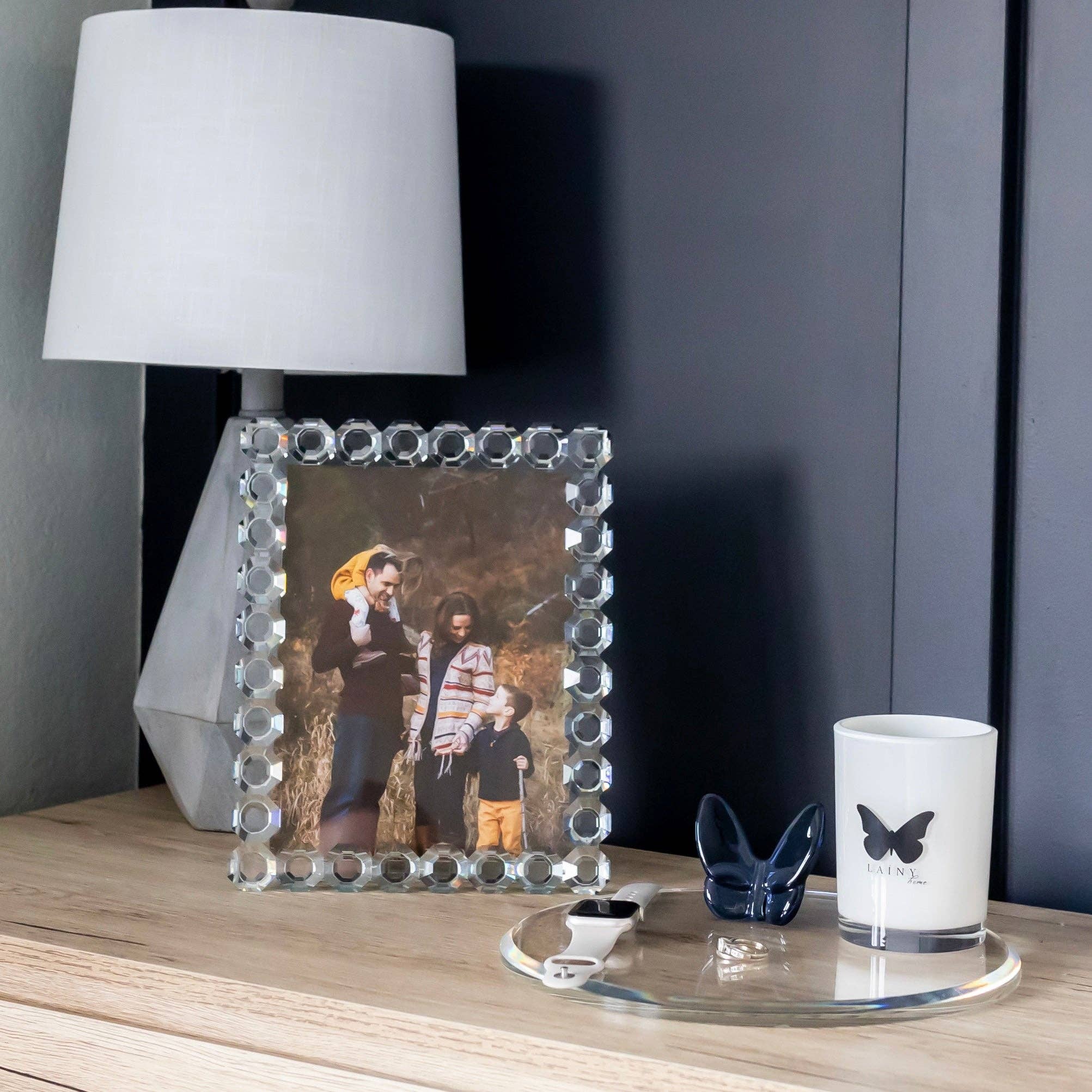 Octagon Crystal Picture Frame: 4x6
