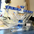 Menorah crystal blue
