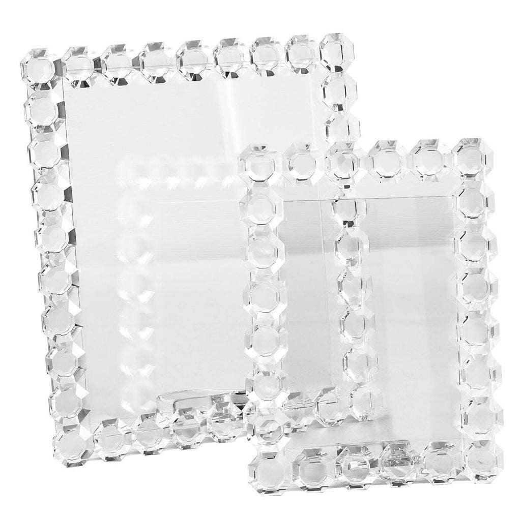 Octagon Crystal Picture Frame: 4x6
