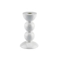 MEDIUM WHITE BOBBIN CANDLESTICK -