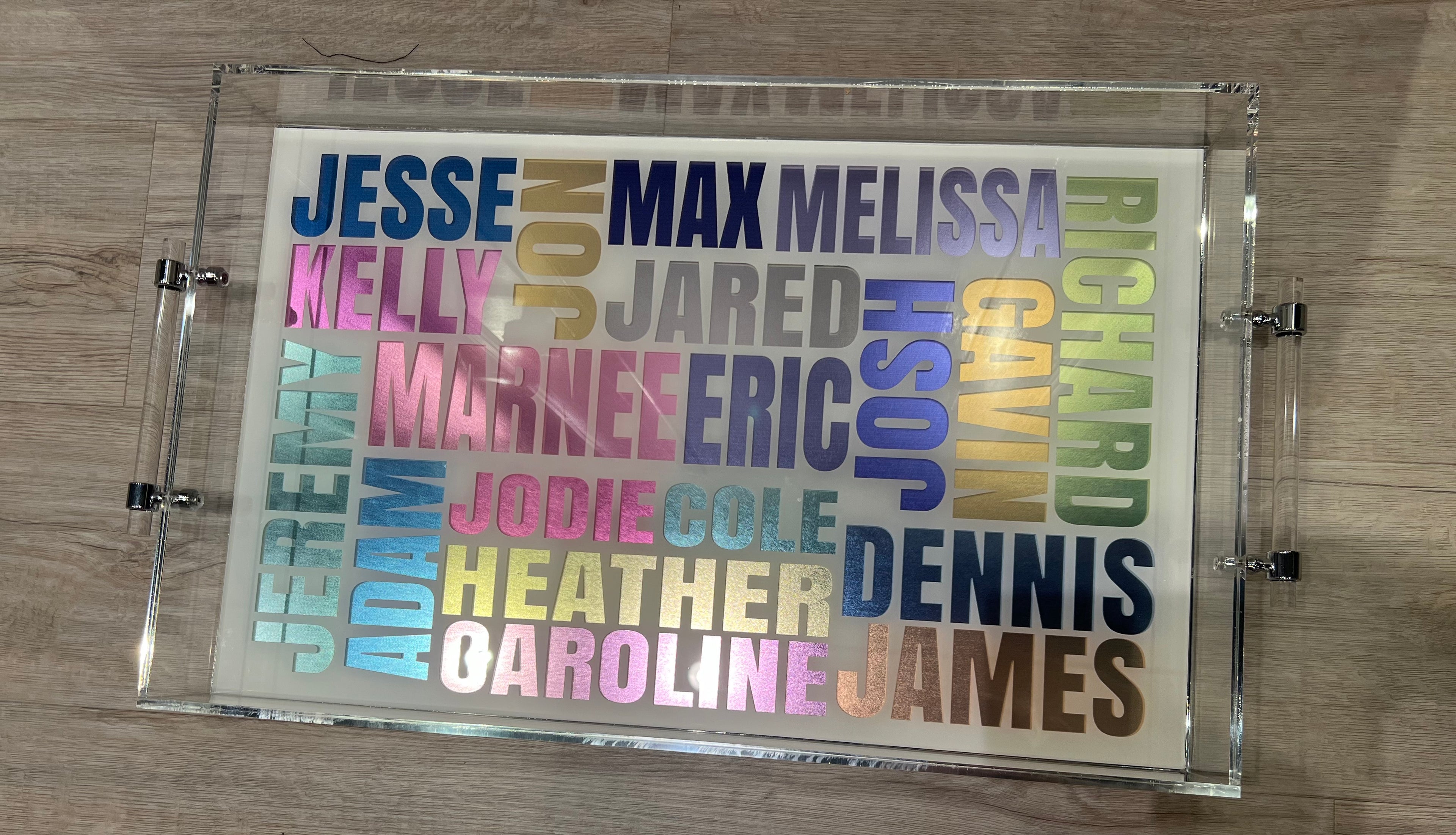 Family name tray 14x18
