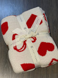 Heart Luxury Soft Throw Red