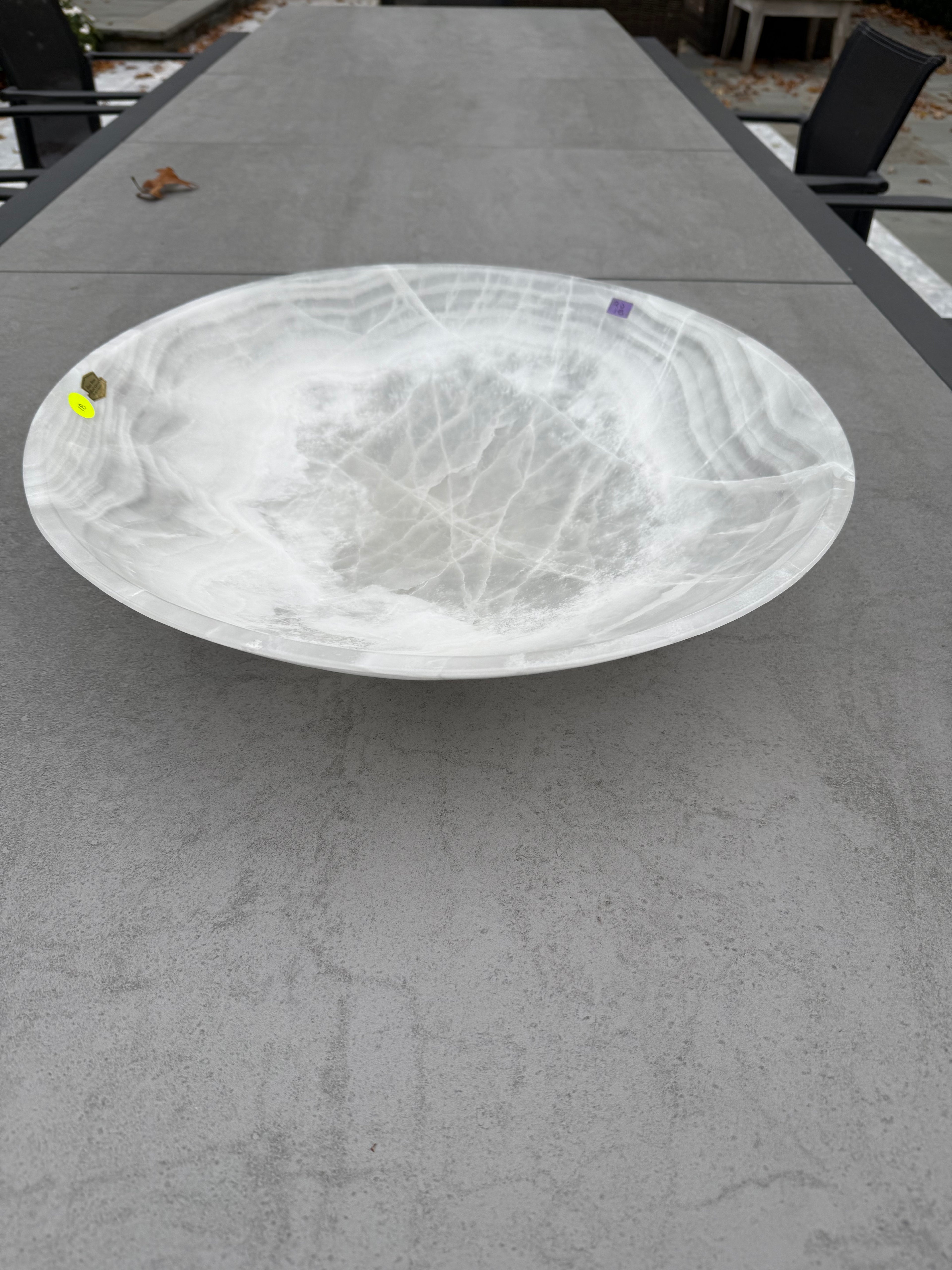 WHITE ONYX ROUND BOWL