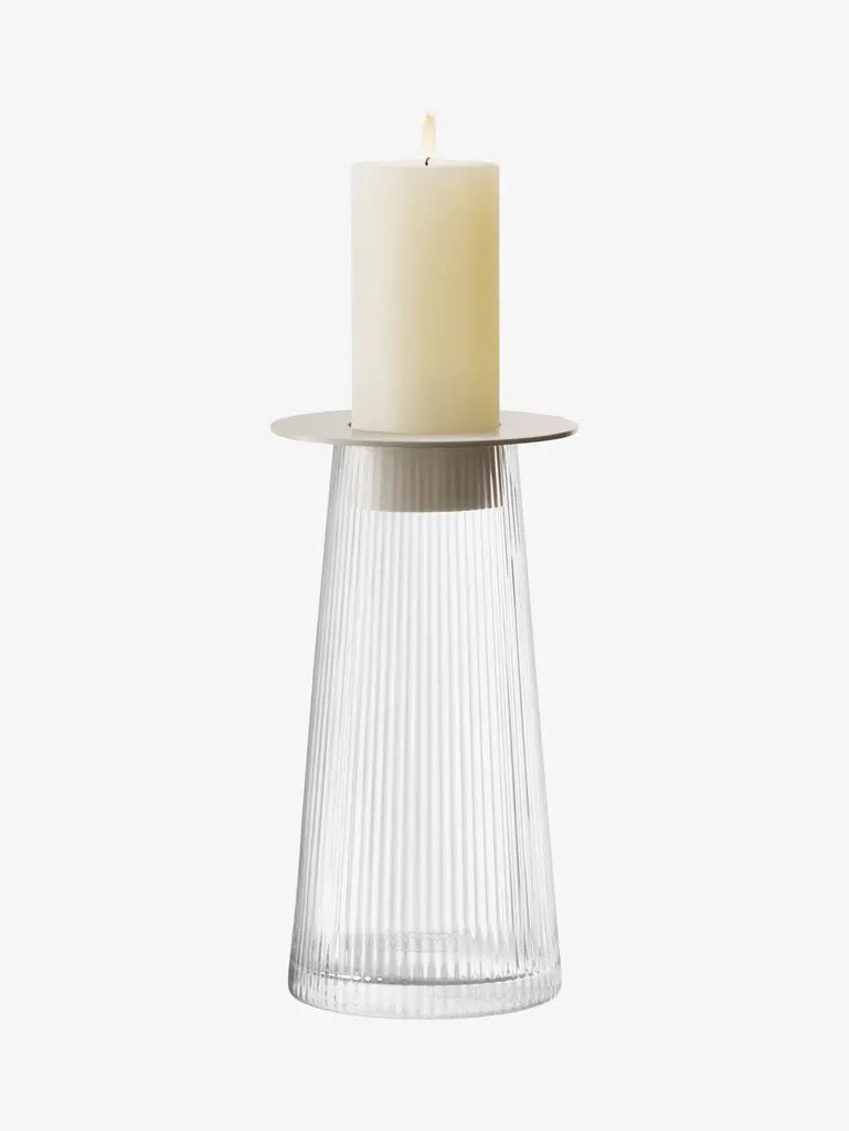 Beacon Candle Holder/Vase H13.5in White/