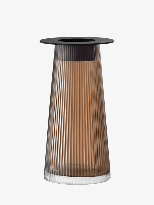 Beacon Candle Holder/Vase H13.5in Taupe