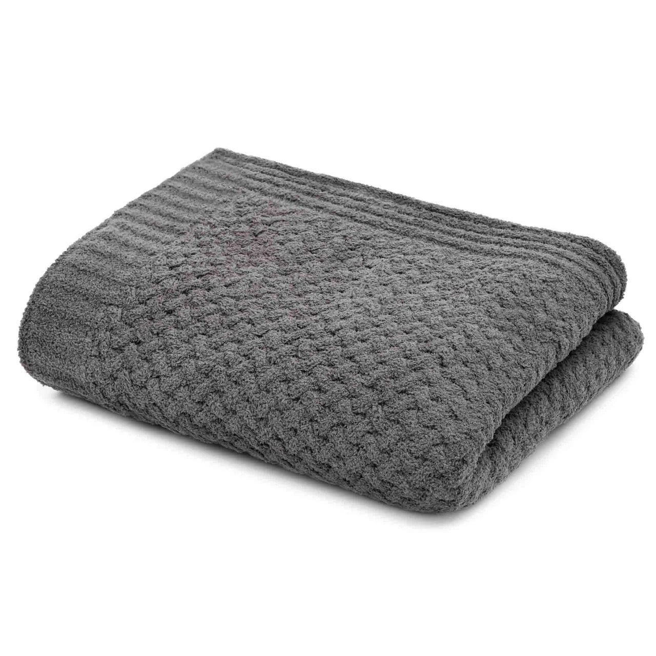 Grey Basketweave Throw