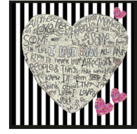 STRIPE HEART COASTER
