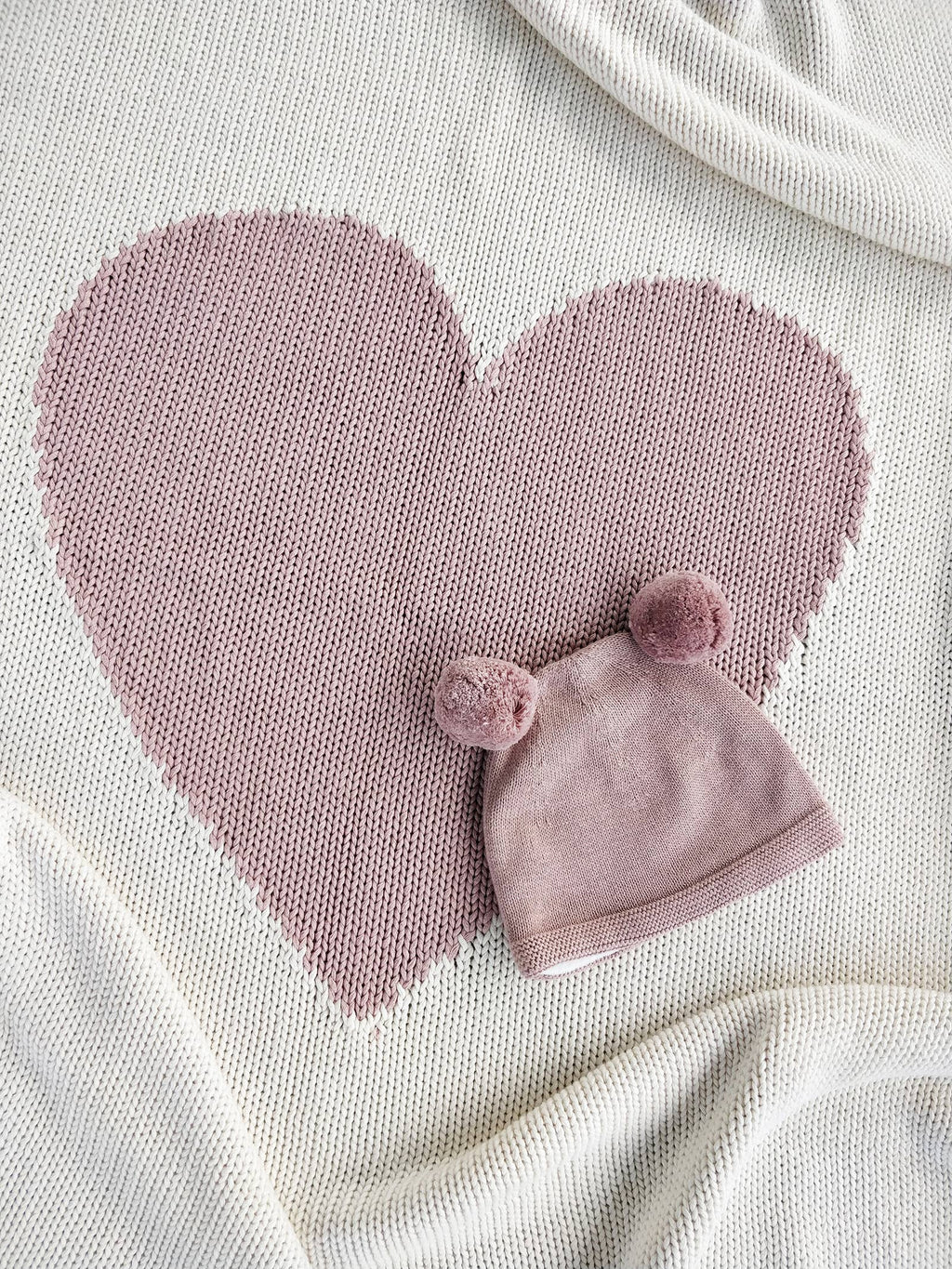 Baby Love - Pink -  Baby blanket - 100% organic cotton