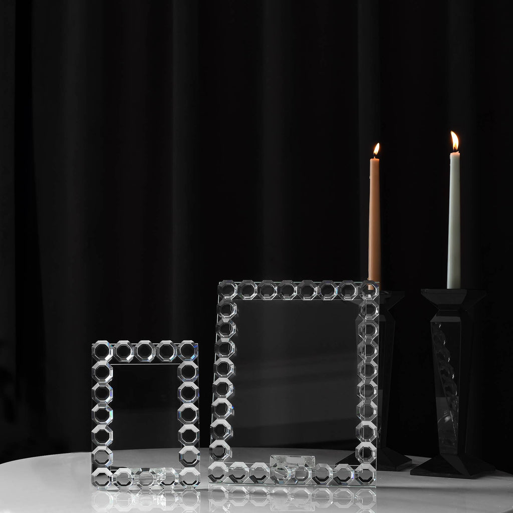 Octagon Crystal Picture Frame: 4x6
