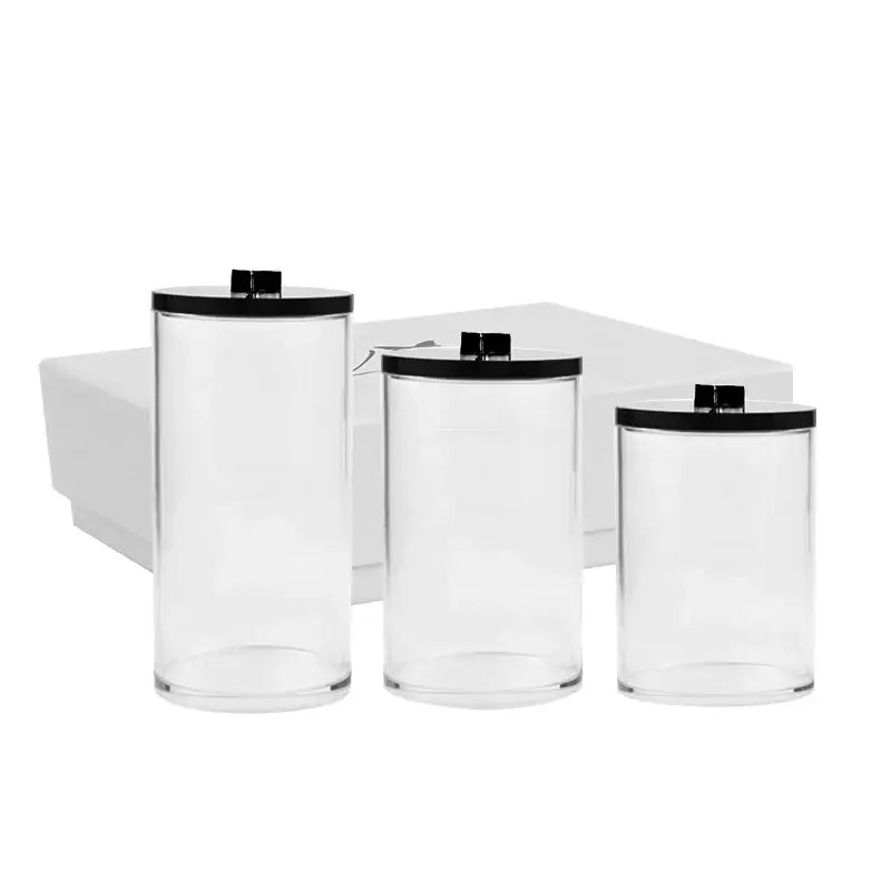 SET OF 3 CRYSTAL JARS WITH BUTTERFLY SIZE X, SIZE X AND SIZE X