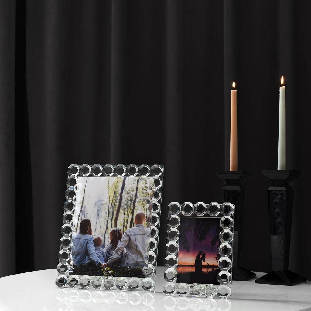 Octagon Crystal Picture Frame: 4x6