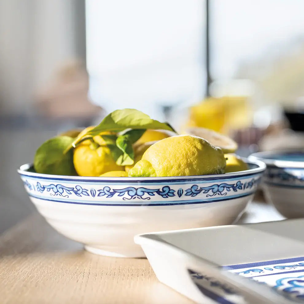 TABLE DECOR - Large Bowl: MED BLUE