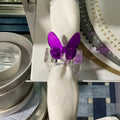 Dark Purple Butterfly Napkin Rings-Set of 4