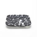 SQUARE TRAY LARGE BLK/WHITE SPLATTER