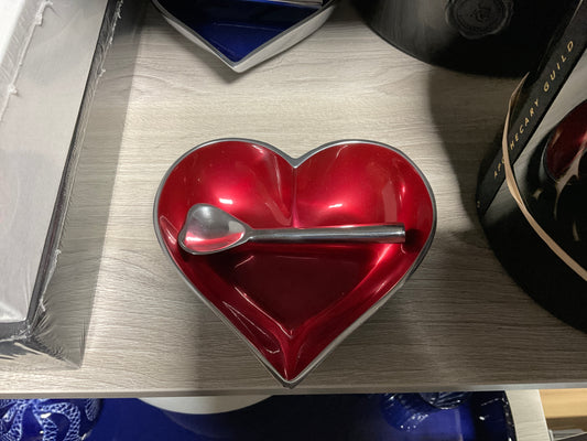 Birthstone January/Garnet Heart with Spoon