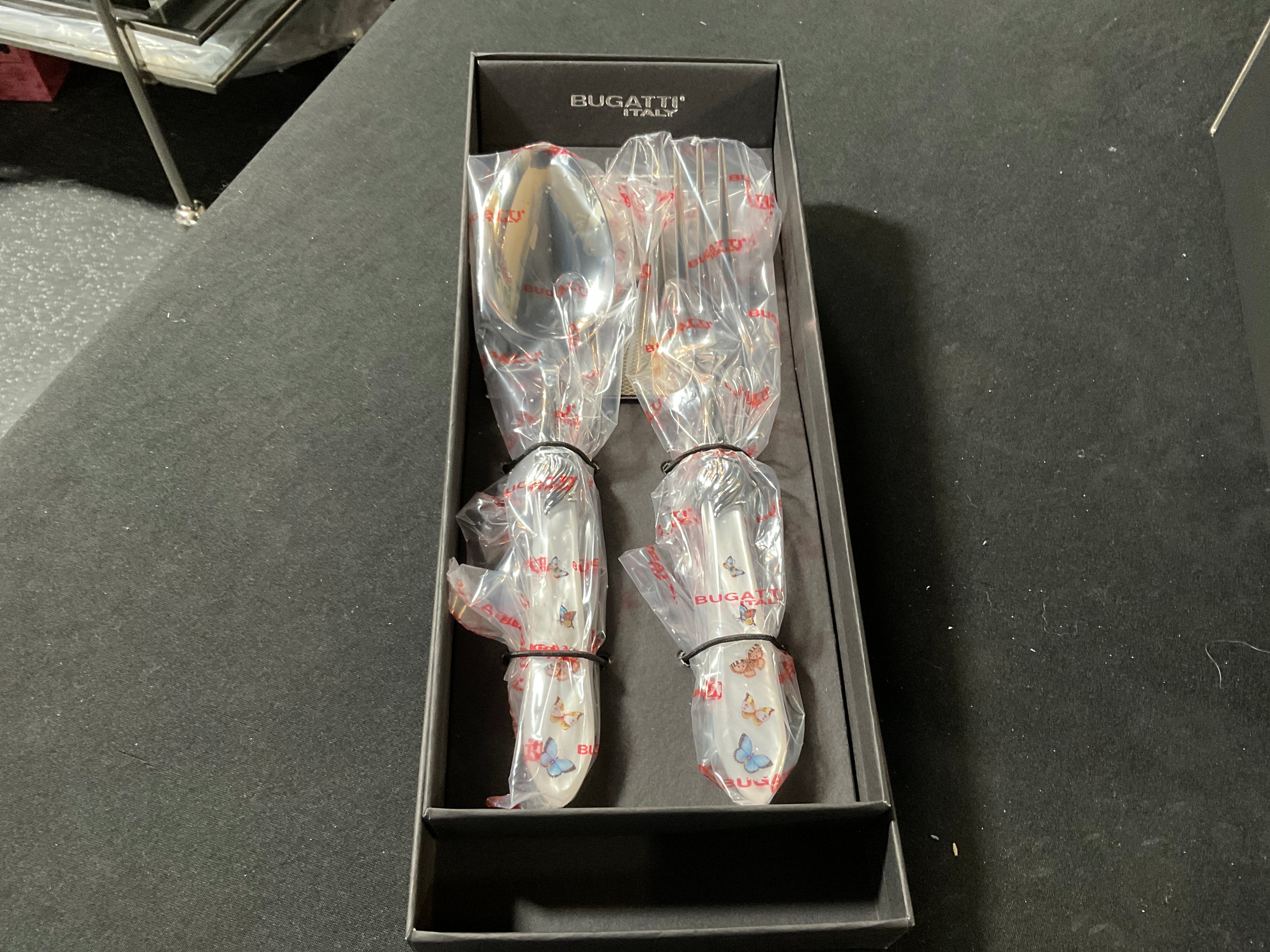 Butterfly 2 Piece Serving Set-White