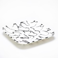 SQUARE TRAY LARGE WHITE/BLACK SPLATTER