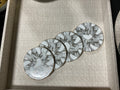 Grey and Silver Alabaster Coasters-set of 4