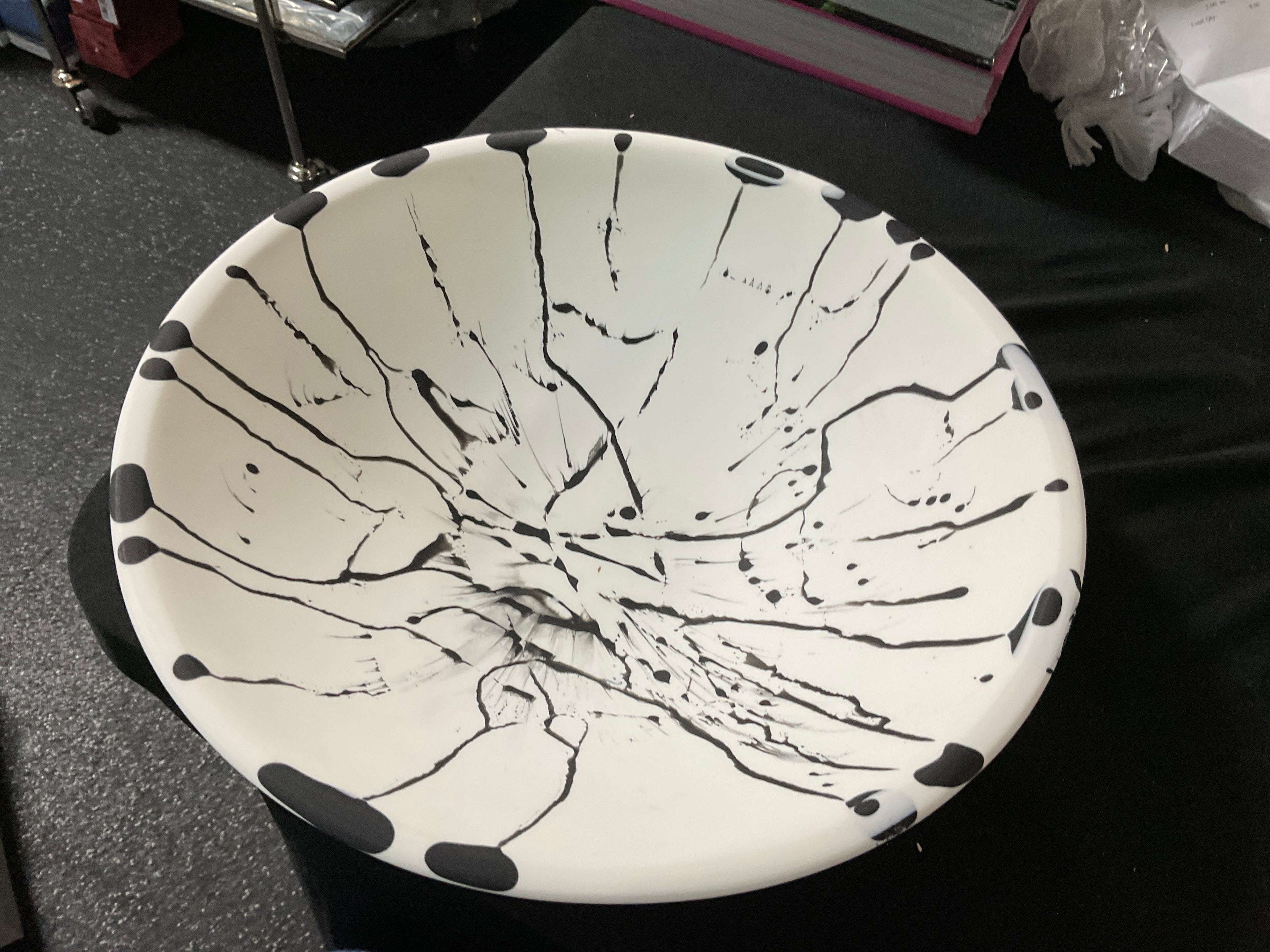 EVERYDAY BOWL MEDIUM WHT/BLK SPLATTER