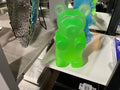 Matte Lime Resin Bear