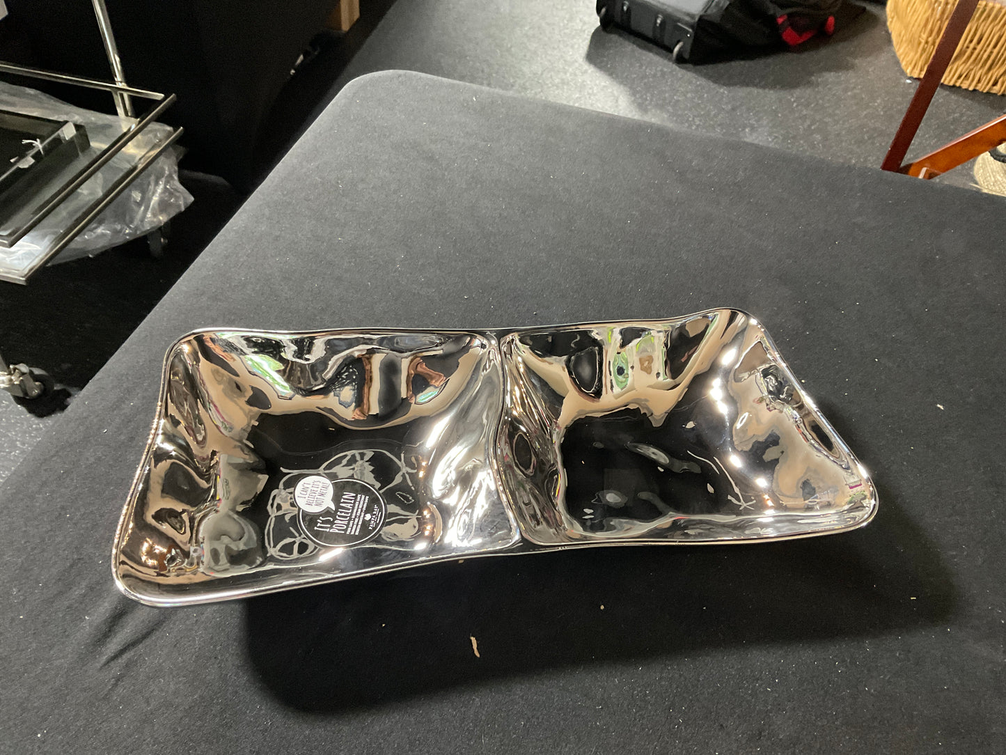 2 Section Server Silver