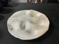 Round Ripple Platter-White and Matte White