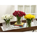 Petite Tulip 9-Piece Artificial Flowers Bunch, 14" Long