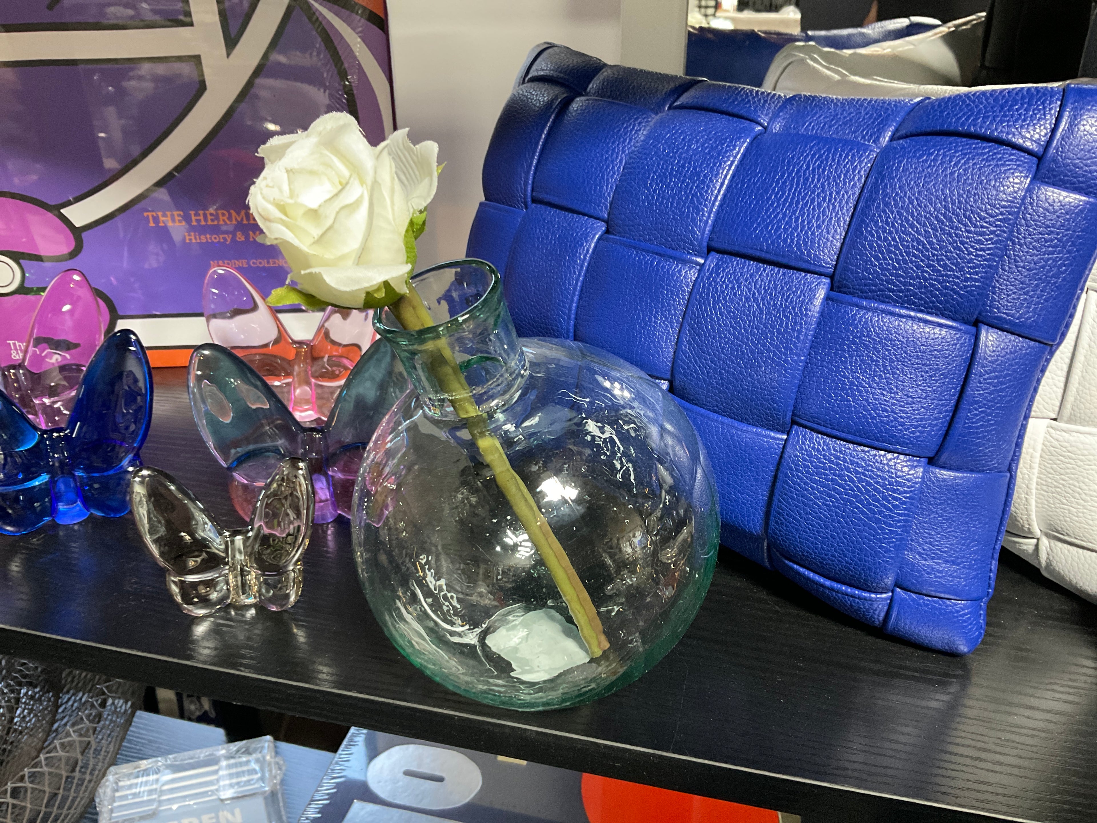 Clear Sphere Bud Vase