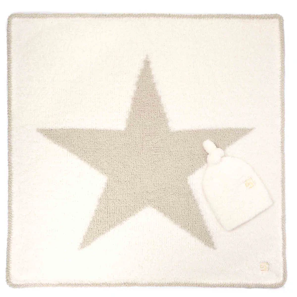 Ivory Blanket with Tan Star and Hat