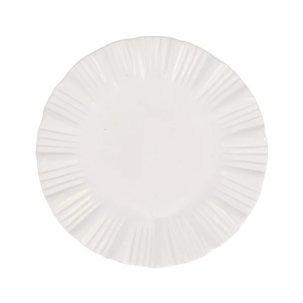 Bari White European Dinner Plate