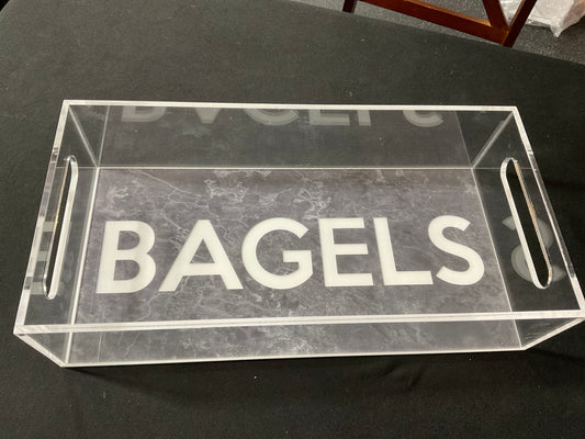 Bagel Tray with Cutout Handles