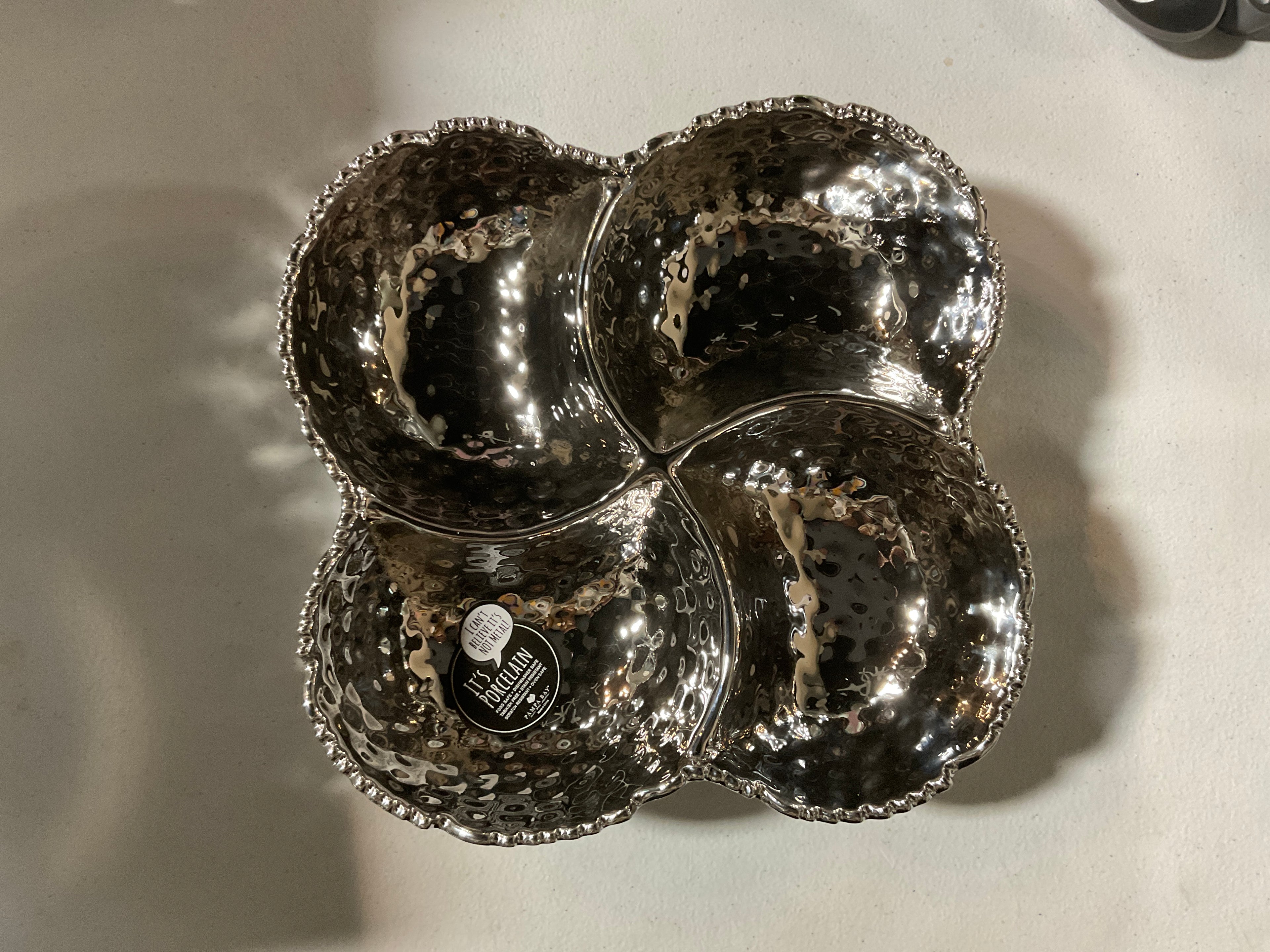 4 Section Bowl Silver Millenium