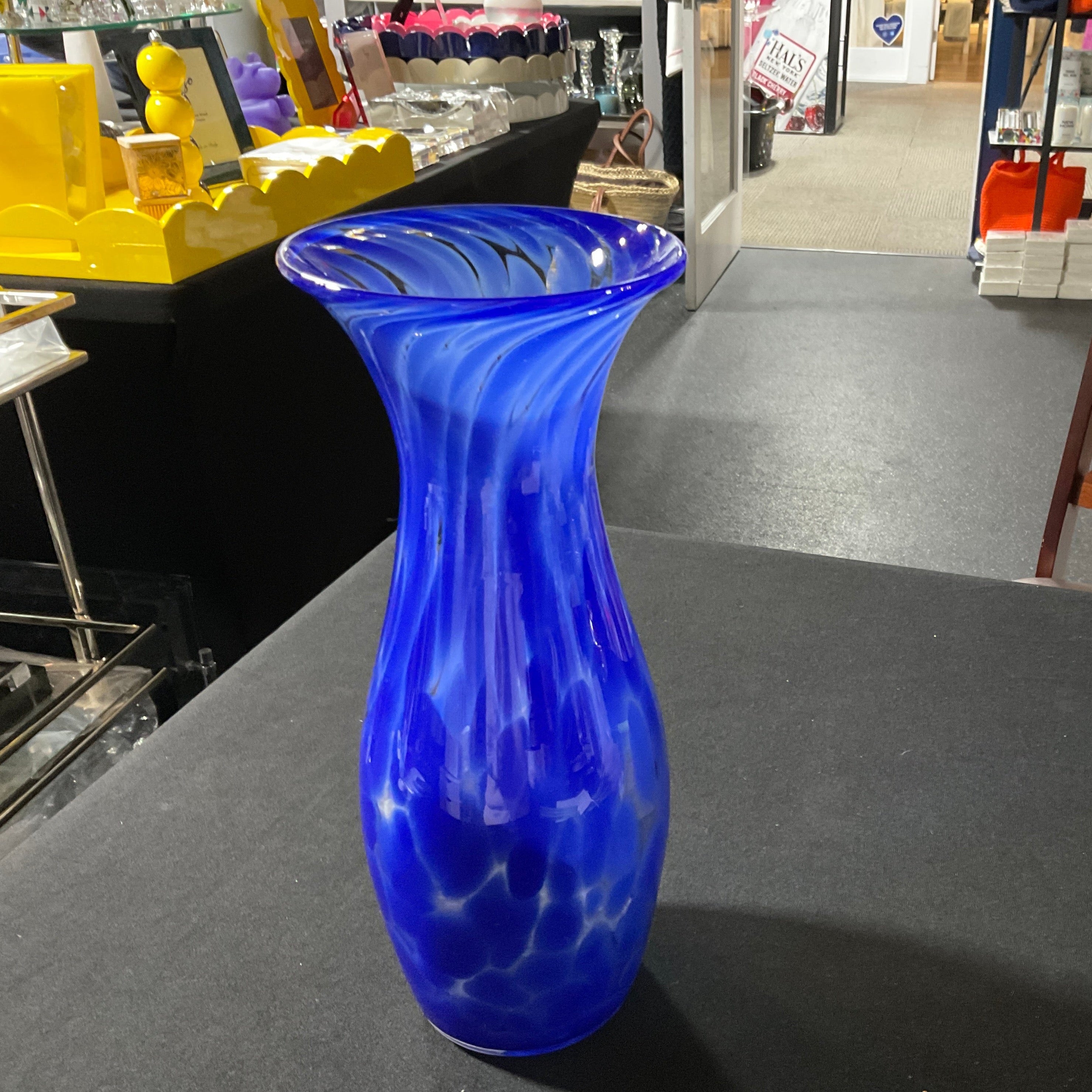 Flora Vase-Cobalt Blue