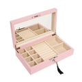 single hinge jewelry box pink