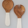 Jeanne Fitz Wood + White Collection Salad Servers