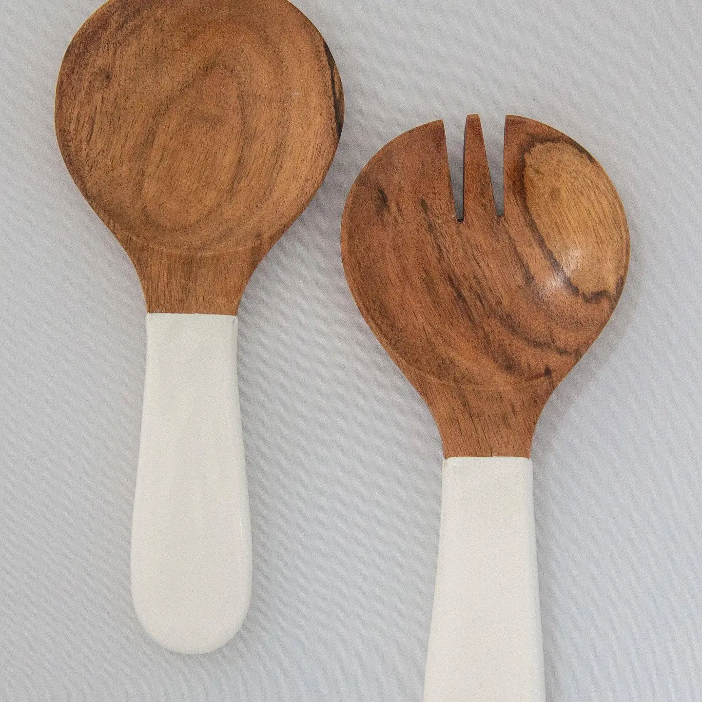 Jeanne Fitz Wood + White Collection Salad Servers