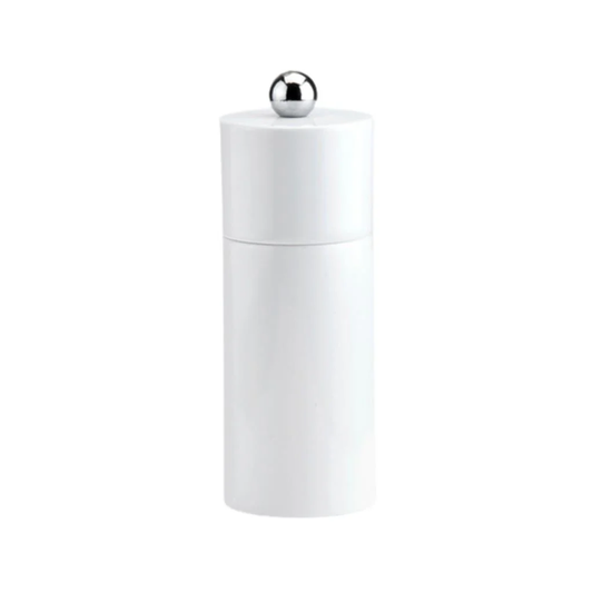 WHITE MINI COLUMN SALT OR PEPPER MILL