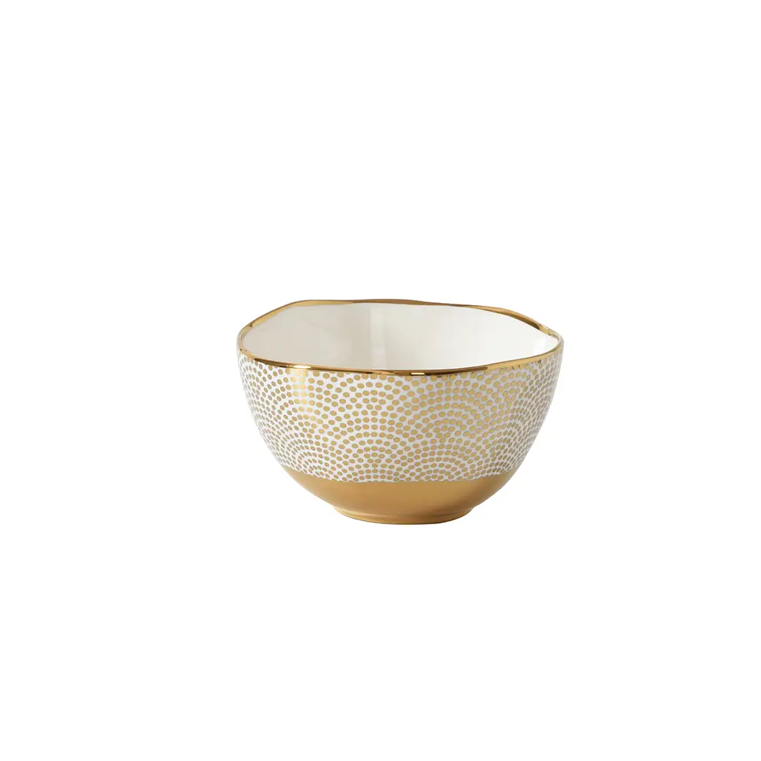 Gold Dots Snack Bowl