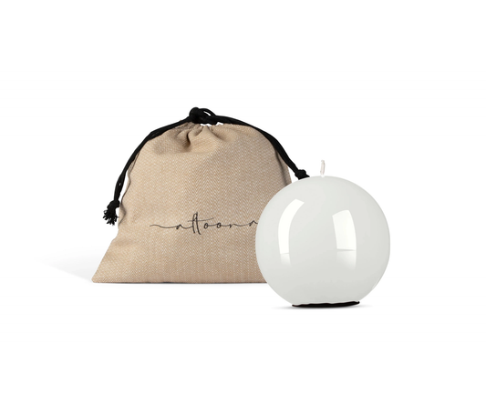 4” Ball Candle White