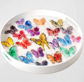 Hunt Slonem Spring Butterflies Large Round Tray