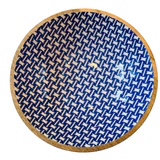 PATTERNED ROUND MANGO BOWL-BLUE/WHITE