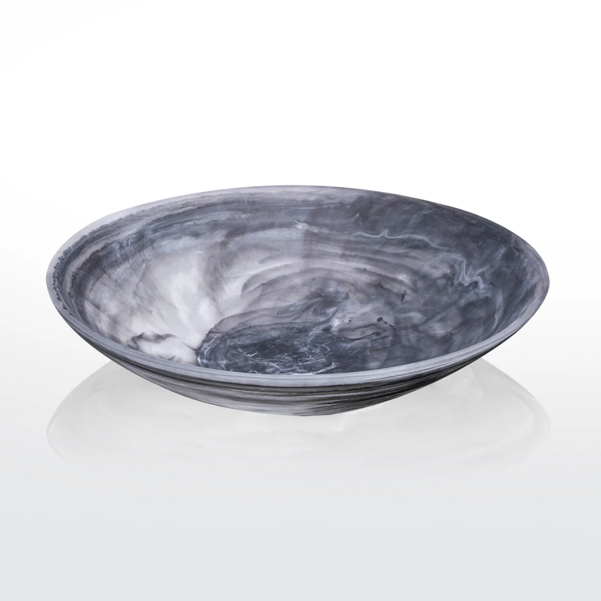 Everyday Large Bowl - Black Swirl (15.7x3.5)