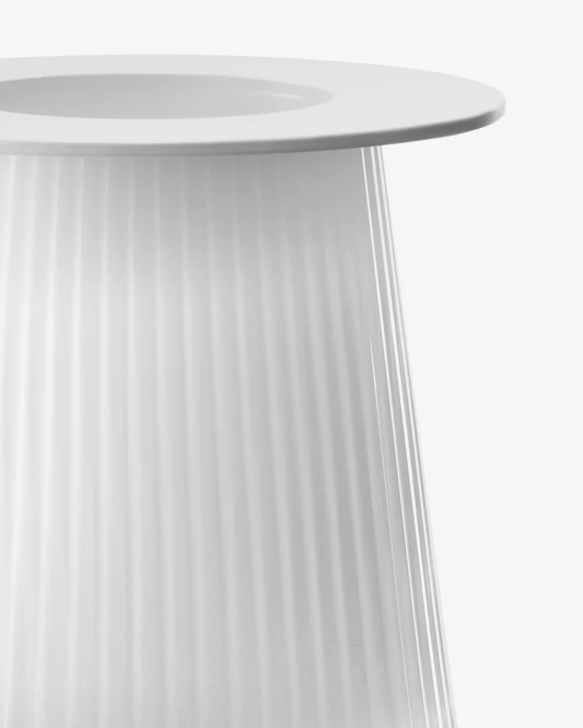 Beacon Candle Holder/Vase H8.75in White/