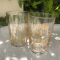 Set of 6 Tea Glasses Gold Little Butterflies