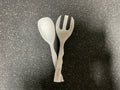 Alabaster Ripple Salad Servers